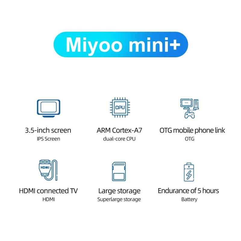 Miyoo Mini Plus Miyoomini + 3.5'' IPS OCA Portable Retro 32GB 64GB 128GB Video Game Consoles 3000mAh Linux 27000+ Handheld Game (Purple) - Image 6